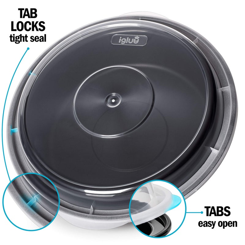 Igluu Meal Prep Containers Reusable (10 Pack) â€“ Round Food Containers with Lids â€“ Stackable, Microwave, Freezer & Dishwasher Safe â€“ 28oz â€“ 1 Compartment â€“ BPA-Free - Image 3